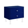 thumbnail image 2 of Andres Navy Side Table - Lacquer-Finish, Lucite Leg,, 2 of 9