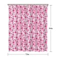 thumbnail image 5 of Pink Breast Cancer Shower Curtain 72"x84" ,Bathroom Decorative Shower Curtains Set with 12 Hooks,Modern Waterproof Washable Shower Curtain, 5 of 6