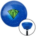 thumbnail image 1 of American Shifter  Green Diamond Blue Retro Metal Flake Shift Knob with M16 x 1.5 Insert Shifter Auto, 1 of 1