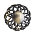 thumbnail image 2 of Utopia Alley 10pcs Aire Round Swirl Cabinet Ring Pull Knob - Decorative Cabinet Drop Pull Knobs- Vintage Cabinet Hardware with Hand Finished Antique Brass - Metal Drawer Pull Knobs 1.8", 2 of 7