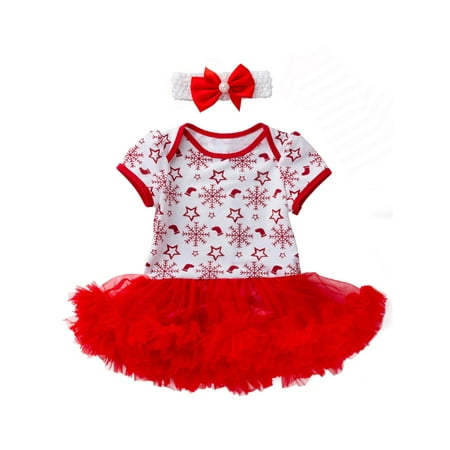 

Grianlook Infant Two Piece Suits Buttons Romper + Headband Set Crew Neck Jumpsuit Sets Party Casual Outfits Loose Elk Print Style-E 73cm