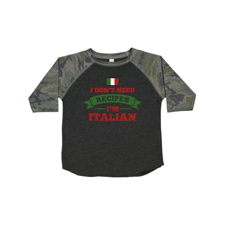 

Inktastic No Recipes I m Italian Gift Toddler Boy or Toddler Girl T-Shirt