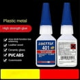 thumbnail image 4 of Loctite 401 - Adhesivo instantáneo rápido (botella de 20 ml), 3 unidades, pegamento súper fuerte multiusos, pegamento líquido incoloro superfuerte, 4 of 5