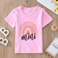 thumbnail image 2 of Gbsyewxs Girls Tshirts Crew Neck Short Sleeve Letter Rainbow Print Fashion Summer Shirts For Kids Pink Size 2-3 Years, 2 of 8