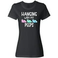 thumbnail image 3 of Inktastic Easter Hanging with My Peeps Pastel Bunnies Women's T-Shirt, 3 of 5