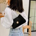 thumbnail image 6 of New women's underarm bag messenger bag stone bag wind bag shoulder messenger bag - black, 6 of 6