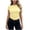 Yellow, variant on Going out Tops for Women Summer Short Sleeve Crewneck Stretch Slim Fitted Basic Layer Comfy Crop Top Tees Undershirt(Medium,Yellow)