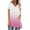 Light Pink, variant on LUOGENLI Female T-shirts for Womens Women's Casual Fashion V Neck Gradient Short Sleeve Top Womens T-shirts Graphic Tees xxl Tall Summer Clothes Black L