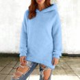 thumbnail image 7 of Trends Oversized Sweatshirts for Women Athletic Womens Sherpa Hoodie Fluffy Women's Hoodies Pullover Sky Blue S, 7 of 7