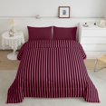 thumbnail image 2 of Castle Fairy Hippie Linear Band King Size Comforter Sets 3pcs,Bohemian Vertical Strip Comforters King Size,Hot Pink Black,Reversible,1 Comforter and 2 Pillowcases, 2 of 6