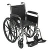 42 in. Wheelchair with Swing Away Footrests (42 in. L x 28 in. W x 36 in. H (44 lbs.))