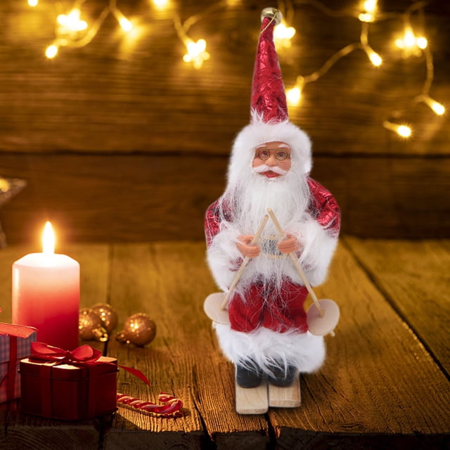Wmhnj Muñeco de Pap Noel de algodn, decoracin navideña para el hogar, la mesa o fiestas.
