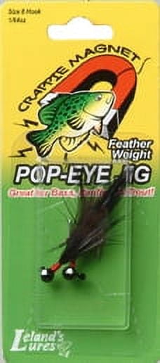 Leland Lures Crappie Magnet Pop-Eye Jigs, Black