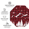 thumbnail image 4 of Disketp Christmas Tree Buffalo Plaid Funny Coasters,6 Pcs Leather Coasters With Holder, Perfect Housewarming Hostess Gifts,Protect Furniture From Water Marks Scratch And Damage, 4 of 9