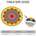 thumbnail image 6 of Colorful Tie Dye Mandala Pattern Round Fitted Tablecloth with Elastic Edge,Dining Table Cover Waterproof,Outdoor Round Tablecloth for Camping,Dining,Indoor and Outdoor, 6 of 7