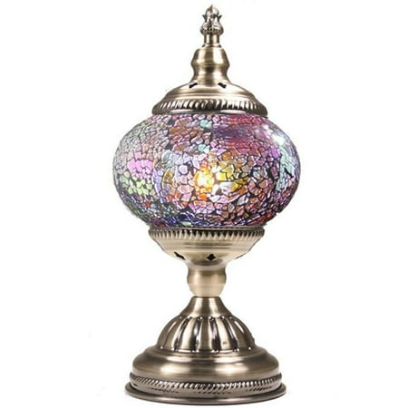 UPC 713289001346 product image for Silver Fever Handcrafted Mosaic Turkish Lamp -Moroccan Glass - Table Desk Bedsid | upcitemdb.com
