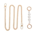 thumbnail image 2 of ColoMX 2 cadenas extensoras para bolso con perlas imitadas doradas y mosquetón giratorio, correas de repuesto para monedero, cartera y manualidades DIY, 2 of 7