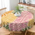 thumbnail image 3 of Odenmar Daisy Floral Round Tablecloth 60 Inch, Farmhouse Waterproof Table Cover, Rustic Flower Design for Dining Table, Kitchen, Party Indoor Outdoor, 3 of 6