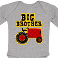thumbnail image 4 of Inktastic Red Tractor Big Brother Boys Long Sleeve Baby Bodysuit, 4 of 5