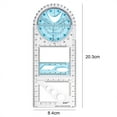 thumbnail image 2 of BLEEUS Multifunctional Geometric Ruler Portable Measuring Tool For Drawing (Blue)Student Supplies, 2 of 8