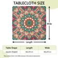 thumbnail image 2 of Tablecloth Symmetry Mandala Fusion Pattern Waterproof Squre Cover with Elastic Fit and Back for Meditation and Anxiety Relief, 2 of 6