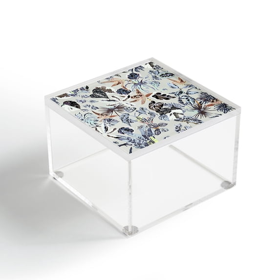 Society6 Marta Barragan Camarasa Modern blue jungle 4" x 4" Acrylic Box