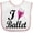 White and Pink, variant on Inktastic I Heart Ballet Dance Ballerina Girls Baby Bib