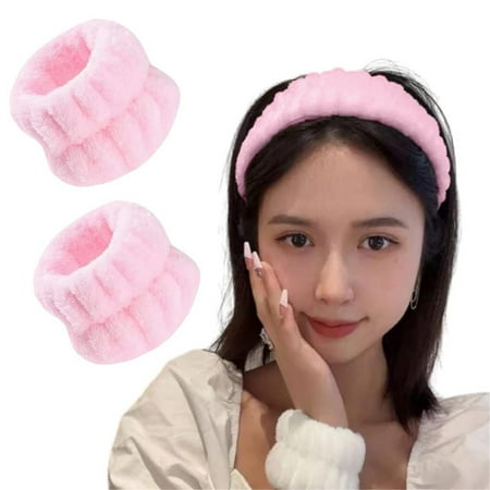 

2 Pcs Washband Water Guards Wash Arm Sweat Bands Towels Microfiber Facewash Wristbands Scrunchies Wraps For Washing Face For Women No Drip Cleansing Cuffs Avoid Liquid