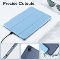 thumbnail image 5 of KOMI Étui pour Samsung Galaxy Tab A9 Plus 2023, Étui Rigide Mince avec Support, Couverture Intelligente de Protection avec Fonction de Mise en Veille/réveil Automatique pour Samsung Galaxy Tab A9 + Tablette 10,9 Pouces, Bleu Pâle, 5 of 5