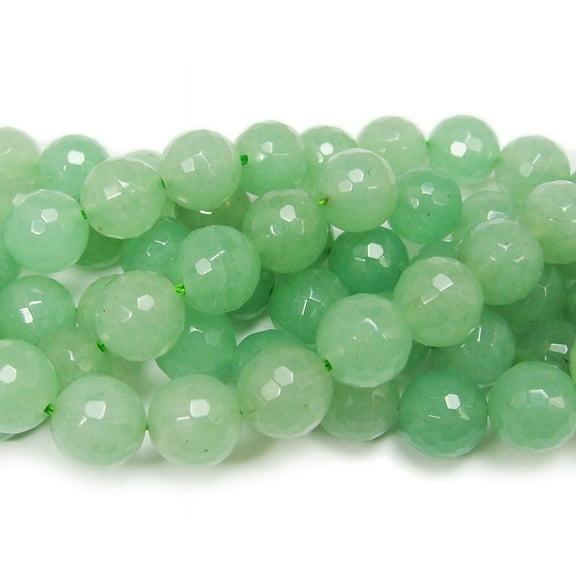 4mm Green Aventurine Faceted Round Beads Genuine Gemstone Natural Jewelry Making