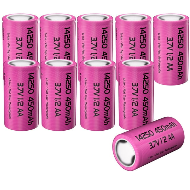 Batería recargable 1/2 AA BOANV 14250, 3,7 V, 450 mAh, 10 unidades