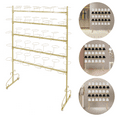 thumbnail image 2 of 5 Tier Gold Hat Display Rack Free Standing Metal Caps Headwear Stand 60Hats Organizer, 2 of 16