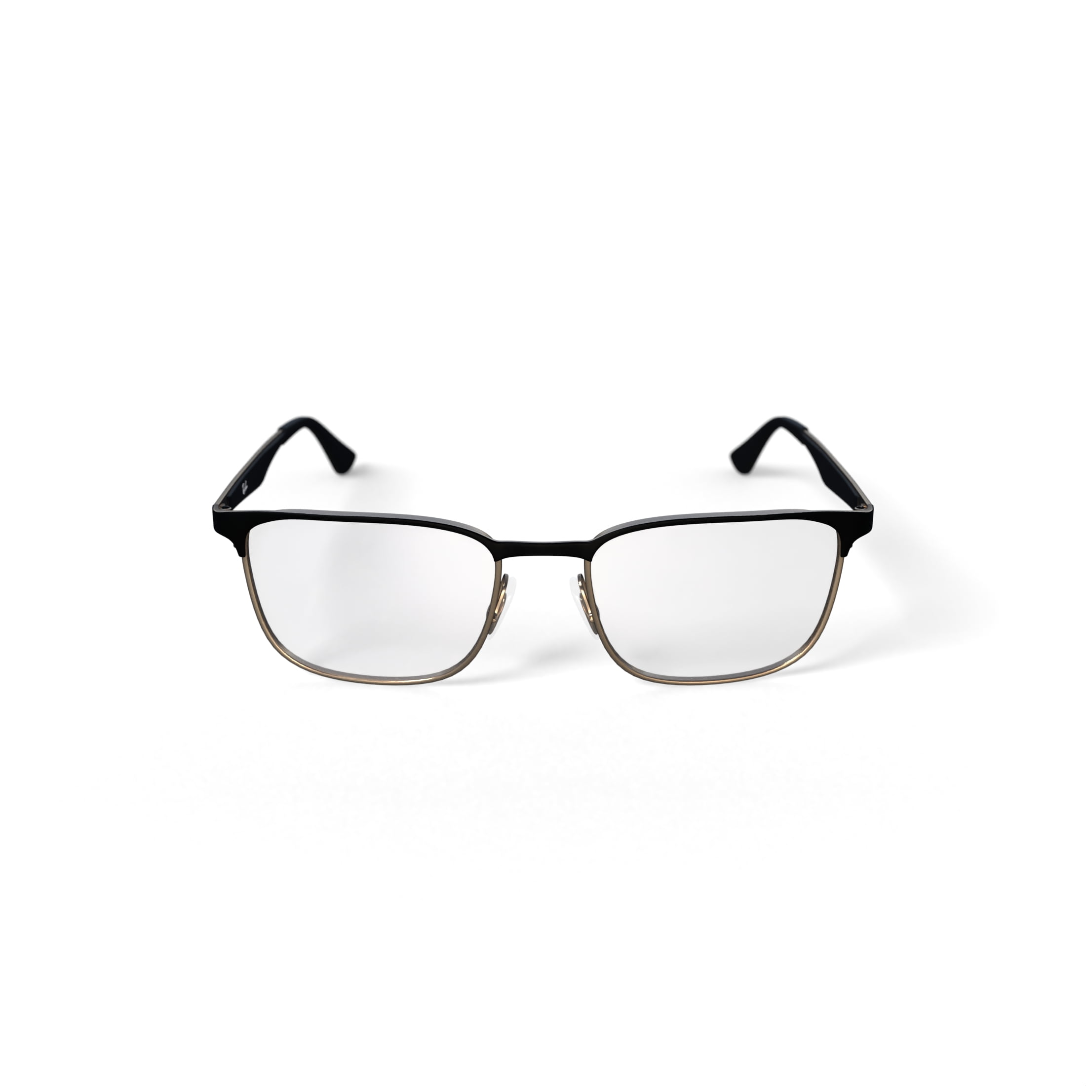 Ray-Ban Unisex Size 54 Square Prescription Eyeglasses with Case, Black on Arista/Demo Lens