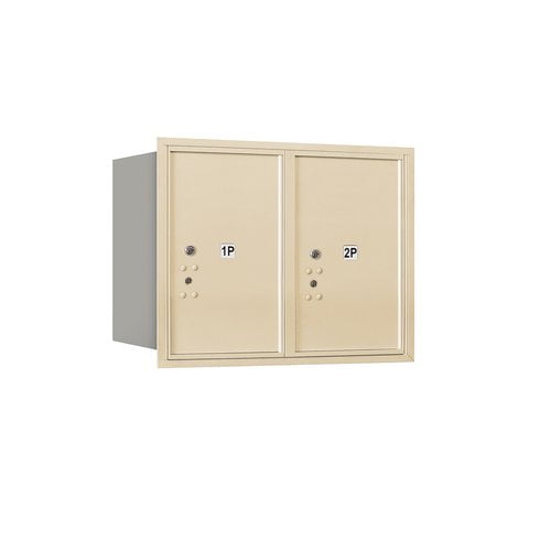 Salsbury Industries Recessed Private Aluminum 2 Unit 4c Horizontal Parcel Locker Walmart Com Walmart Com