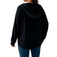 thumbnail image 2 of Sucegi Plus Size Women's Loose-Fit Ribbed Hoodie (1X-5X) - Effortlessly Create a Stylish Look and Enjoy Ultimate Comfort, 2 of 5