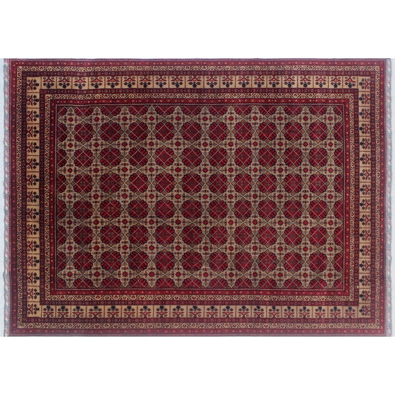 Khamyab Kuzey Red/Black Rug, 8'4" x 11'1"
