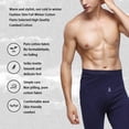 thumbnail image 3 of Sonducket Ropa interior térmica para hombre, pantalones de algodón, Color sólido, cómodos, Otoño Invierno, mallas de longitud completa, Ropa interior hombre blanco METRO, 3 of 6