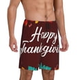 thumbnail image 2 of Sikiie Happy Thanksgiving Mens Pajama Shorts, Lounge Pant, Men's shorts，Sleep Pj Shorts for Men-Medium, 2 of 6