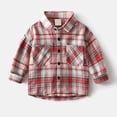 thumbnail image 2 of Tisuna Long Sleeve Shirts For Boys Child Classic Lapel Collar Plaid Print Tops Little Boys Everyday Wear Fall Shirts Size 6-7 Years, 2 of 9