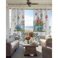 thumbnail image 6 of Easter Kitchen Curtains Easter Eggs Spring Watercolor Country Bunny Tulip Flower Cafe Short Curtains for Bathroom Blackout Window Curtain Small Window Treatment Drapes for Bedroom 42"x45"x2, 6 of 9
