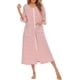 thumbnail image 1 of Batas de mujer, batas de baño con cremallera, manga corta o larga, suave, con bolsillos, para dormir., 1 of 5
