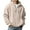 1618Beige463, variant on VNKIDY Men Texture Zip Up Hooded Sweatshirt Full Zip Pullover With Front Pockets Casual Outdoor Activities Comfortable Lightweight Athletic Jacket Male Long Sleeve Solid Color Winter Streetwear Cozy
