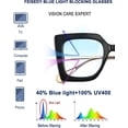 thumbnail image 5 of Gafas cuadradas de gran tamaño que bloquean la luz azul y alivian la fatiga visual, 5 of 5