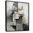 thumbnail image 2 of Designart "Urban Abstract in Grey and White IV" Abstract Framed Wall Art - Modern Grey Abstract Collages Hallway Framed Wall Art Decor, 2 of 6