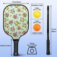 thumbnail image 4 of Pickleball Paddles Set,Pioneer Flower Floral Print Pattern Fiberglass Surface Pickleball Racket Set with 2 Indoor Outdoor Pickleball Balls and Pickleball Bag,Pickle-ball Equipment, 4 of 6