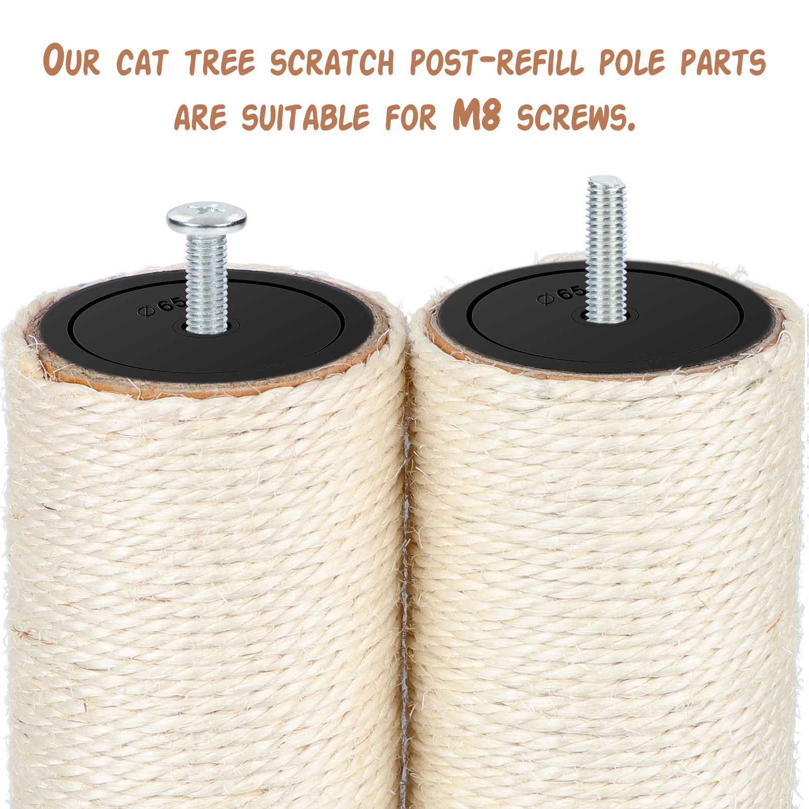 LifeIdeas M8 Cat Scratching Post Replacement Sisal Poles (2-Pack) photo 8