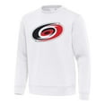 thumbnail image 2 of Men's Antigua White Carolina Hurricanes Relevant Lightweight Pullover Sweatshirt, 2 of 3