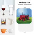 thumbnail image 6 of Yiaed Tractor on farming land Print Leather Coasters for Drinks - Cup Coasters Coffee Table Kitchen Table Bar, Home & Office Gifts Handmade Drink Coasters-Square, 6 of 6