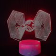 thumbnail image 2 of Galaxy Empire Tie Fighter 3d Led Night Light Bedroom Table Lamp Color Changing, 2 of 2