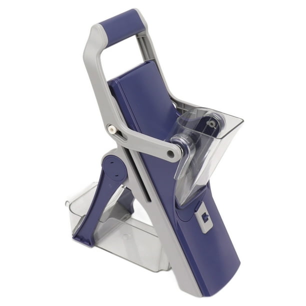Picadora De Verduras Manual, Picadora De Acero Inoxidable ABS Cortador De Verduras 5 Cuchillas Intercambiables Ergonómico Fácil De Limpiar Para Zanahorias